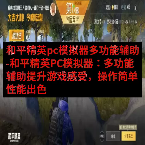 和平精英pc模拟器多功能辅助-和平精英PC模拟器：多功能辅助